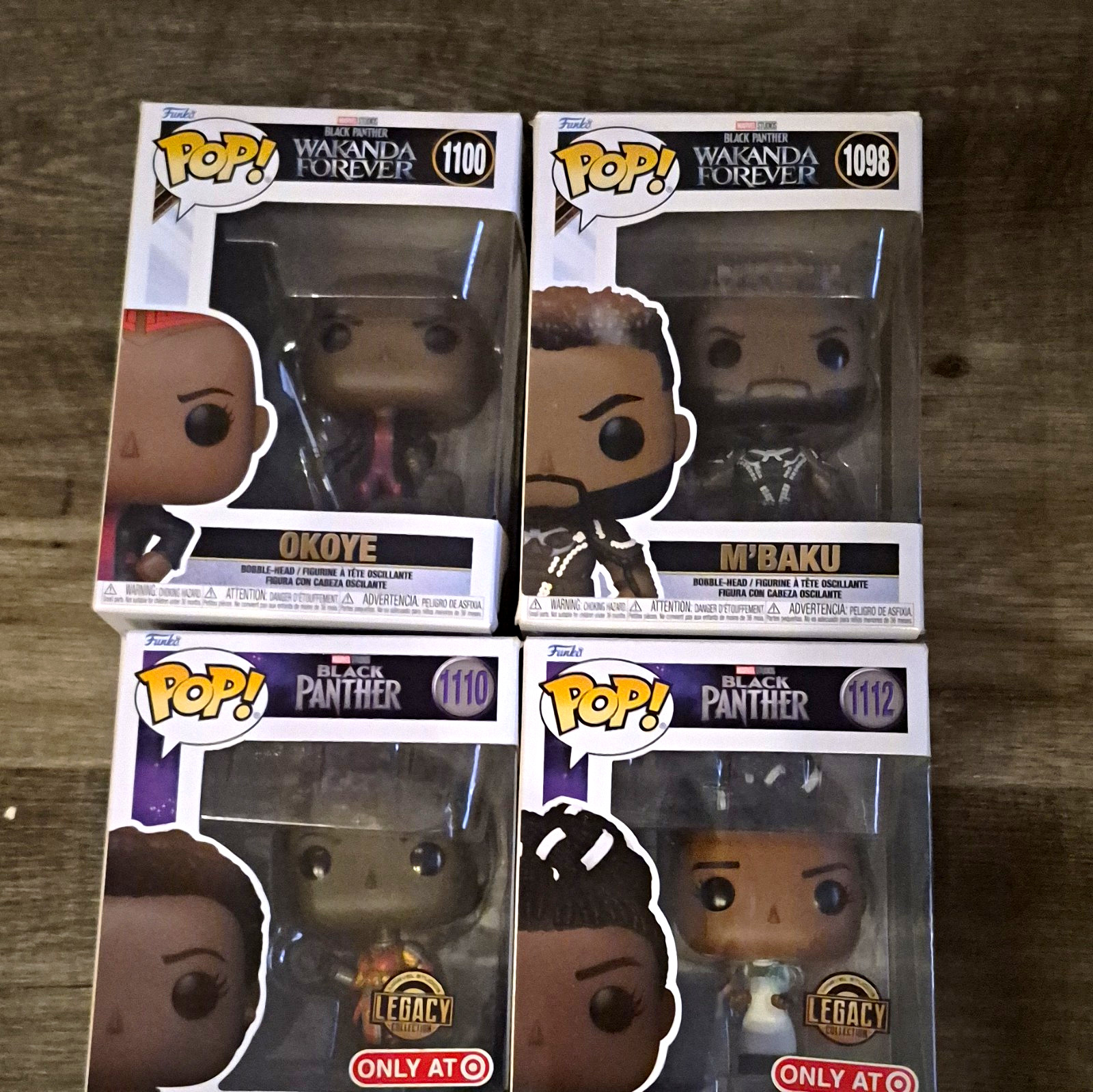 Funko Pop! Vinyl Mixed Lot 4 Marvel Black Panther Okoye Shuri Nakia M'Baku