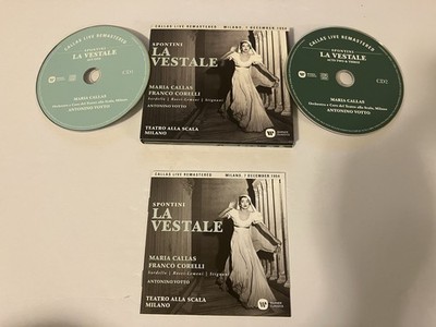 MARIA CALLAS SPONTINI LA VESTALE CORELLI CD LIVE REMASTERED DEC 7 1954 MILANO