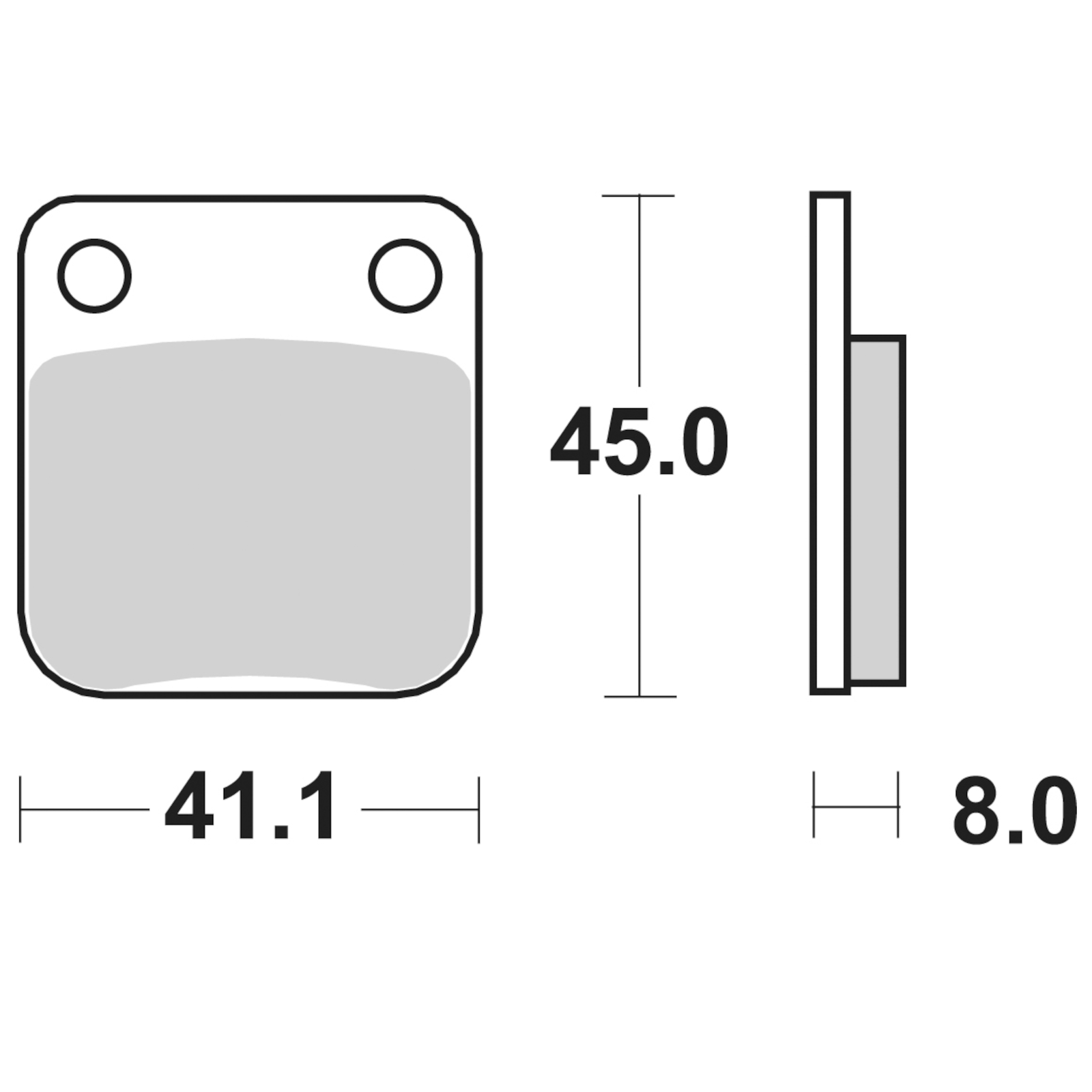Brake Pads for DAELIM SQ 125 S2 FREEWING 2007-2009 Rear Scooter SBS