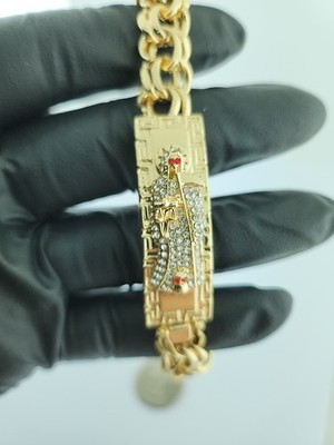 Brazalete De La Santa Muerte Grande Y Lujoso GRIM REAPER bracelet