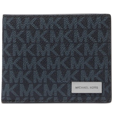New Mens Michael Kors Signature Monogram Admiral Blue Slim