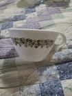 4 Pyrex Corning Corelle Green Crazy Daisy Blossom Green Hook Handle Cup VTG
