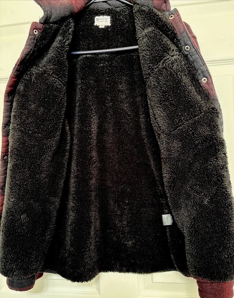 Camisa masculina xadrez marrom tamanho M Sherpa Matix Thread Collective flanela - Imagem 3 de 4