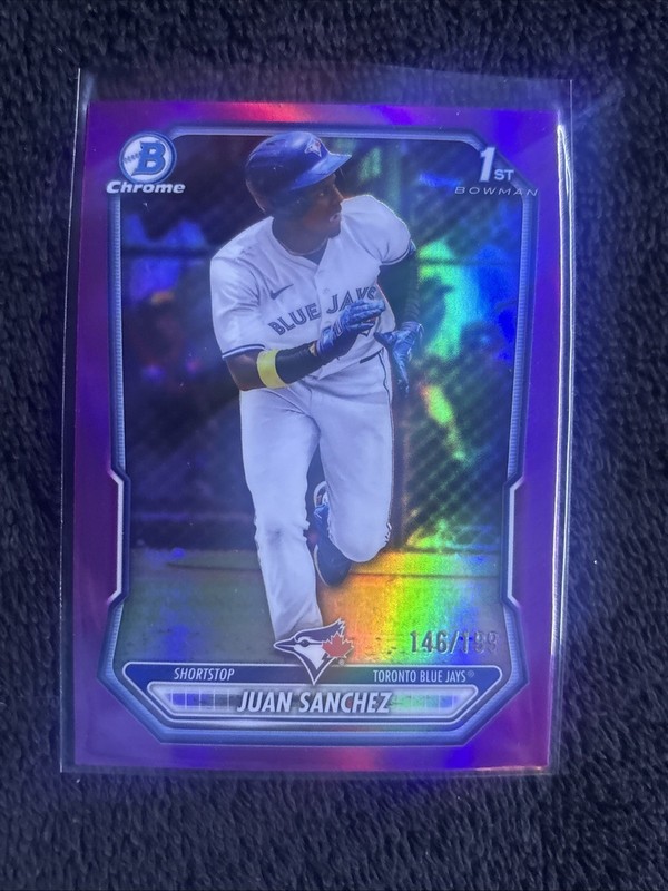 2026 Bowman Chrome 1st Juan Sanchez Pink Refractor /199 Blue Jays