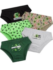 Minecraft Boys Briefs, Pack of 5 Cotton Underwea 9/10