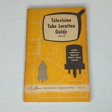 Television Tube Location Guide 1954 Howard W. Sams Co. Photofact TGL-4 TV Repair