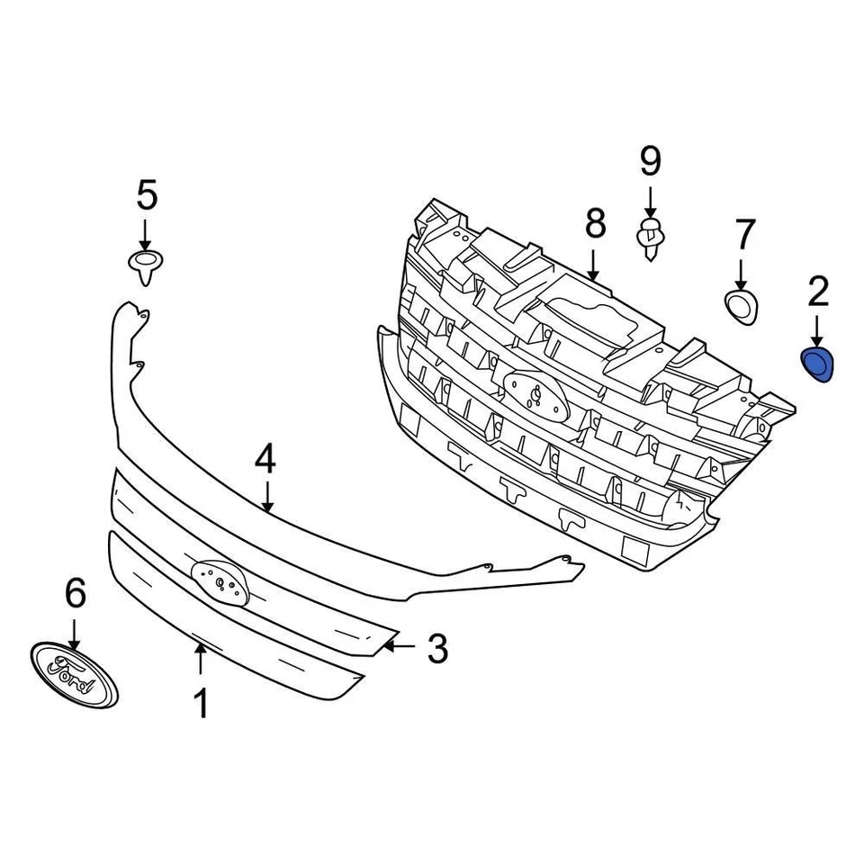 For Ford Focus 2008-2011 Ford W707501S900 Front Bumper Trim Nut Foto 3 de 4