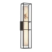 Led Badezimmerlampe Wandleuchte Schwarz Weiß IP44 H: 61 Cm Stahl Alabaster