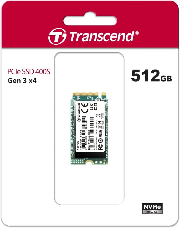 Transcend 512 GB NVMe PCIe Gen3 x4 M.2 2242 SSD Solid State Drive(SSD) TS512GMTE - Image 2 of 4