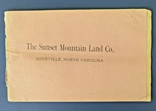 Sunset Mountain Land Asheville North Carolina 1890 Real Estate Prospectus Rail