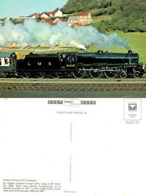 Alte Postkarte - LMS Dampflok 5305 Scarborough 1977 Ausflug UNBESPIELT