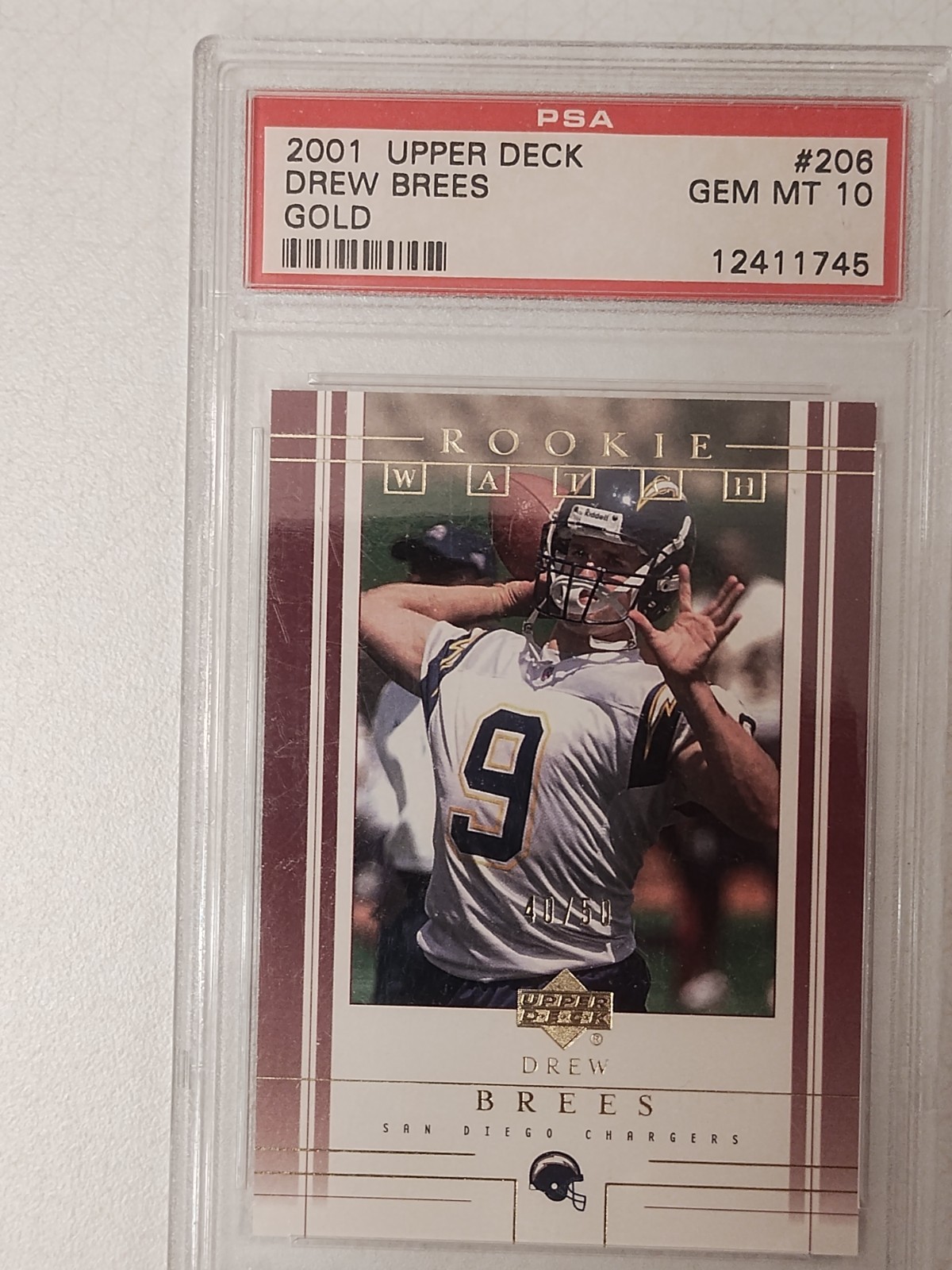 Drew Brees Upper Deck #206 Gold