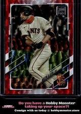 2021 Topps Austin Slater Red #/199 San Francisco Giants 001
