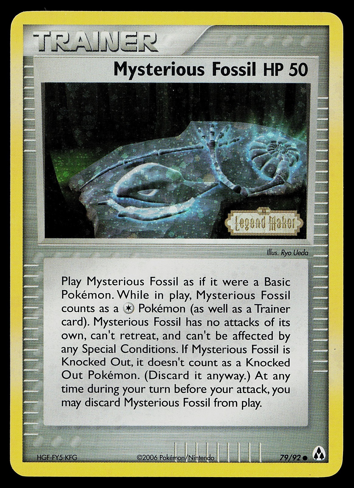 Pokemon Card - Mysterious Fossil Legend Maker 79/92 Reverse Holo Stamped