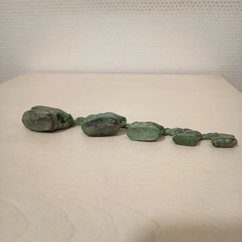 ancien 5 poids opium en bronze éléphant - Photo 4/4