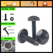 100 Pack Rack Screws Nylon Washers 10-32 UNF for Server Cabinets, Shelves, Ro