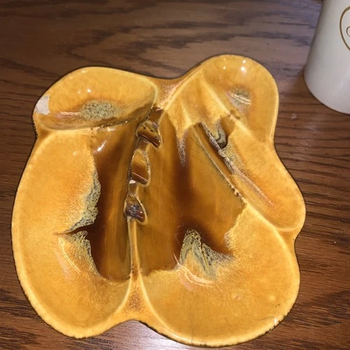 Vintage Retro Circa 1970 Royal Haeger Ashtray Gold/Yellow/Brown #2071