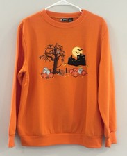 Vintage Holiday Editions Halloween Pumpkin Sweatshirt Womens L Grandmacore EUC