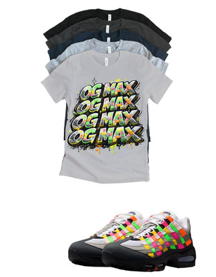 Custom Shirt To Match Max 95 OG MAX Woven Multi-Colored Tee Sneaker