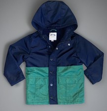 GYMBOREE Jacket Navy Blue Green Colorblock Boys Size Small 5-6 EUC