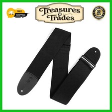 Extra Long Adjustable 3 Inch Polypropylene Guitar Strap Black XL 1 Pack