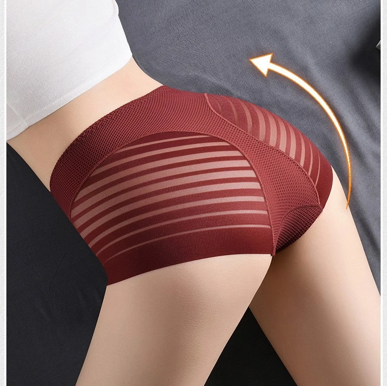 Paquete de 3 calzoncillos calzoncillos transpirables de cintura alta de encaje sexy para mujer Foto 4 de 4