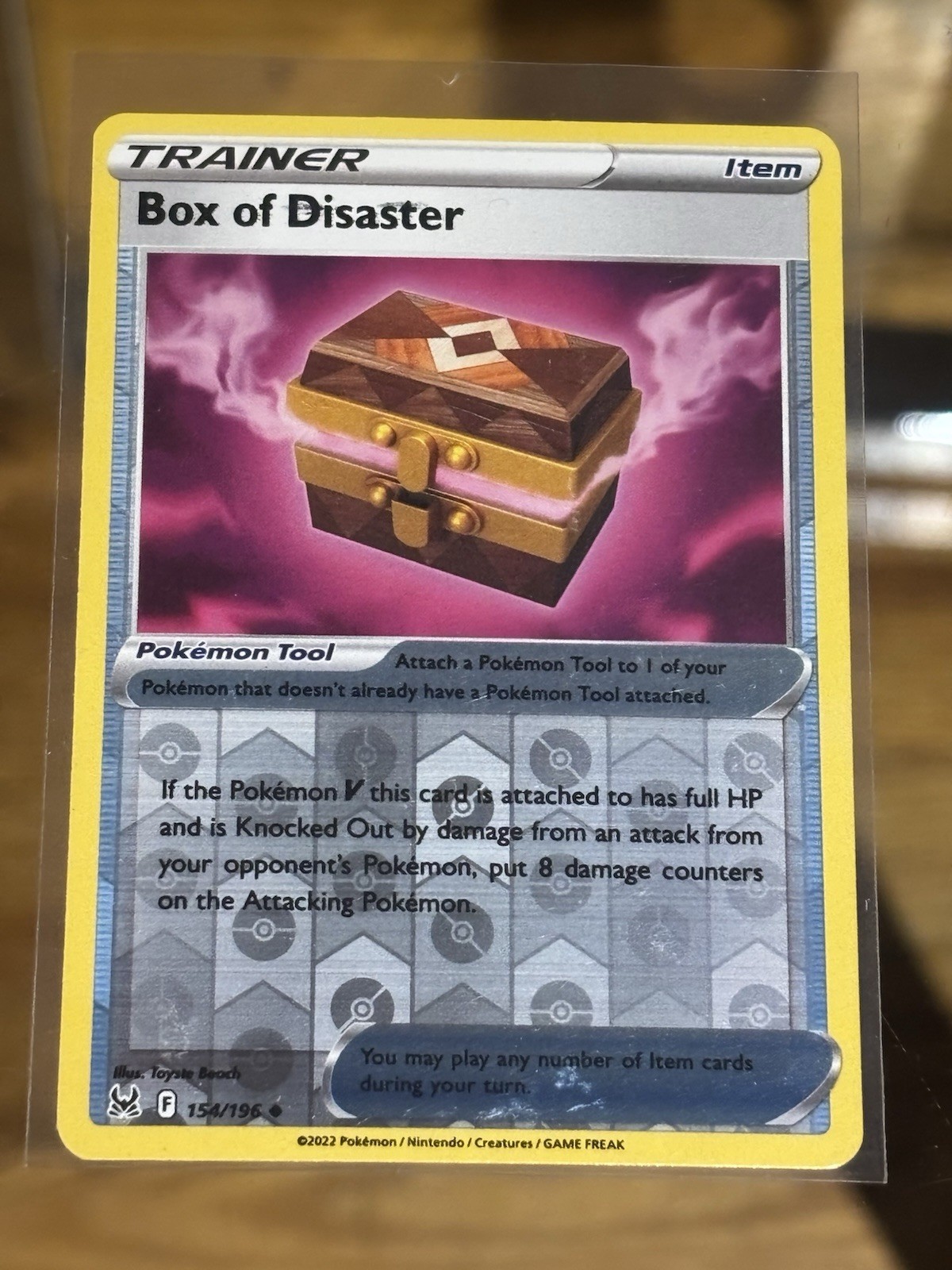Box of Disaster Reverse Holo Lost Origin 154/196 Pokémon Card
