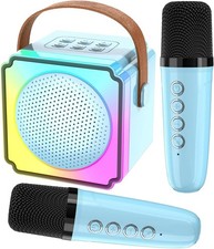 Joycome Karaoke Machine 2 Microphones for Kids Adults, Mini Portable Bluetooth 