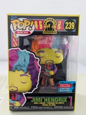 Funko Pop! Rocks Authentic Jimi Hendrix 239 2021 Fall Con Exclusive Vinyl Figure