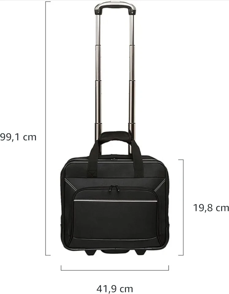 Amazon Basics Laptop-Trolley Rollen Koffer Hangepäck für Laptop 15,6 Zoll Tasche - Bild 2 von 4