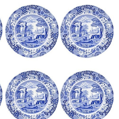 Spode Blue Italian set of 4 dinner plates---5601---