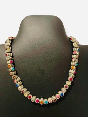 Rodrigo Otazu - Vintage Barrel Necklace Multicolor - Swarovski Kristalle