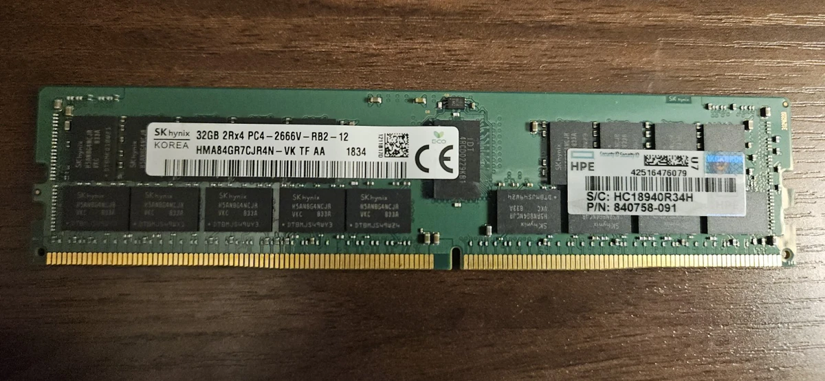 PC4-21300 (DDR4-2666) Bus Speed ECC RAM Computer Memory (RAM) for