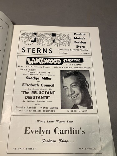 Vintage Lakewood Inn & Theatre Skowhegan, Maine Playbills Postcard Brochure Lot - Picture 10 of 12