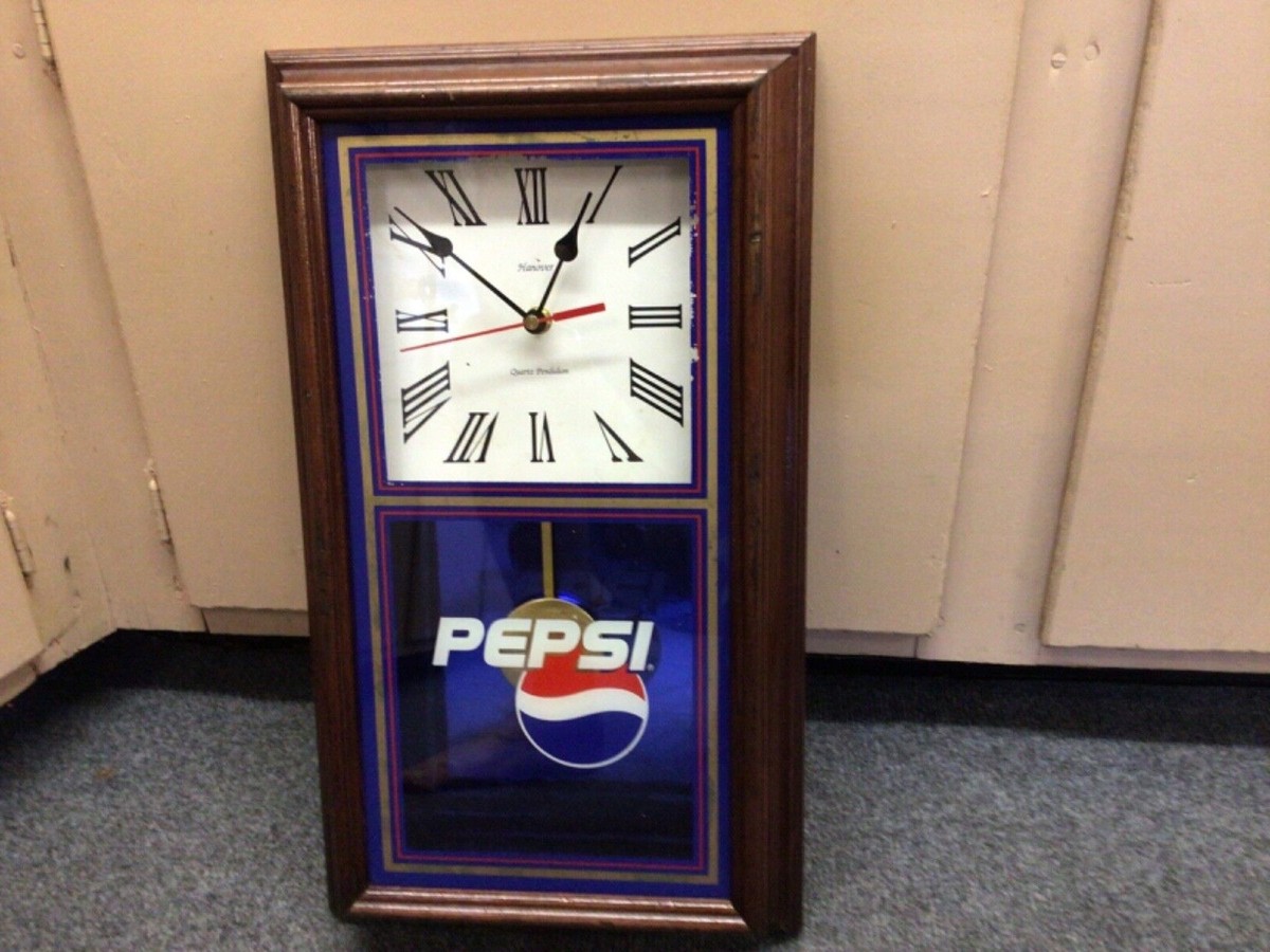 ペプシ pepsi 壁掛け時計 時計 wall clock アドバタイジング PEPSI 壁掛け時計 パブミラー – SK OLDIES