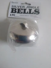 Silver Shiny Jingle Bells Large  2 IN (5 cm) 1 Piece Christmas Arts & Crafts