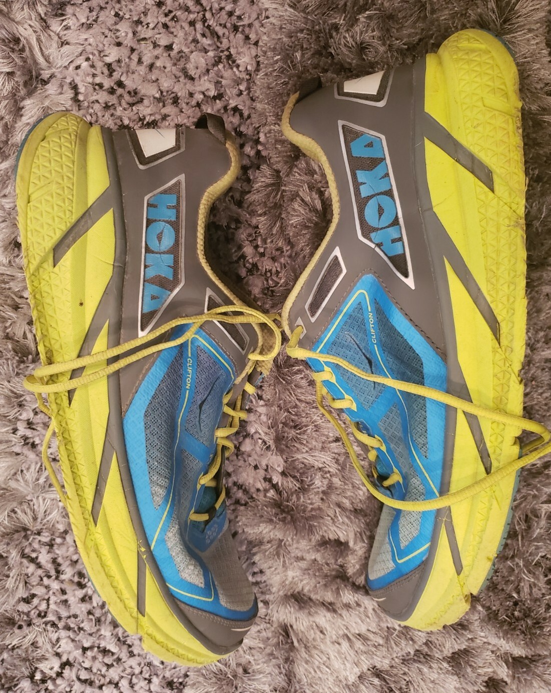 HOKA ONE ONE Mens Clifton Blue Running Training Athl… Gem