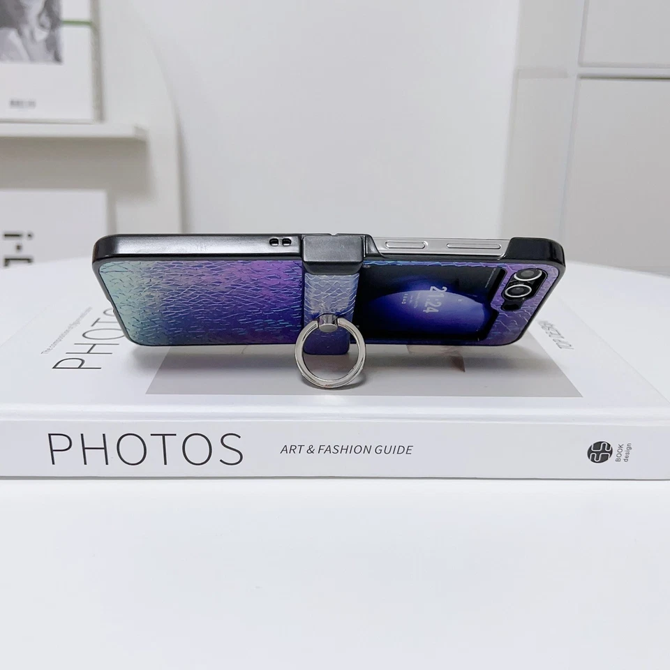 For Samsung Galaxy Flip6 Flip5 Flip4 3 Case Snake Pattern Ring Holder Slim Cover - Image 4 of 4