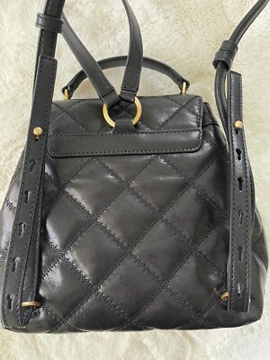 NWOT Tory Burch Willa Leather Quilted Backpack Black Gold NWOT Tory Burch Willa Leather Quilted Backpack Black Gold | eBay main image 3