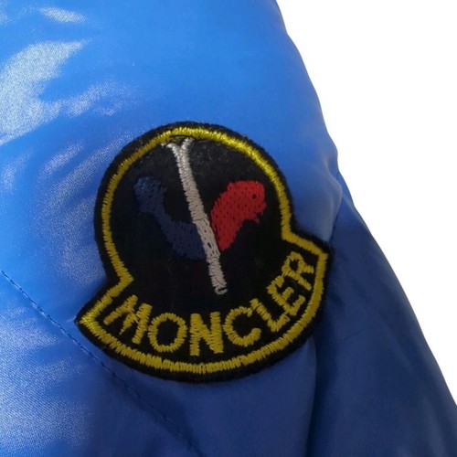 Moncler ASICS Vintage Down Jacket Men's Size S Blue From Japan - Picture 12 of 16