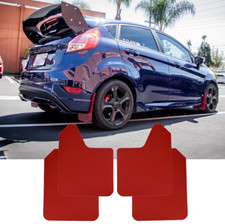 4pcs Red Mud Flaps Mudflaps Mudguards Splash Guards For 15-18 Ford Fiesta St 5dr
