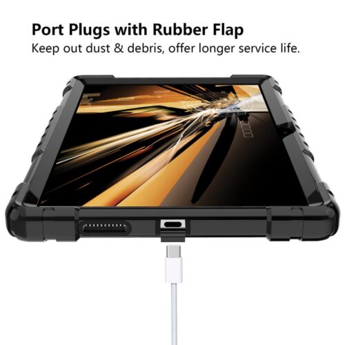 For T-Mobile Revvl Tab 5G Heavy Duty Case Built Strap Kickstand,Screen Protector - Picture 9 of 45