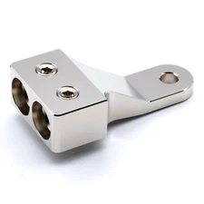 Dual Input 1/0 Oversized 0 Gauge Alternator Distribution Block 8mm Mounting Hole