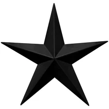 Black Rustic Dimensional Barn Star - 22" Country Farmhouse Home Decoration