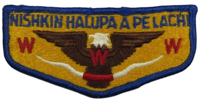 Nishkin Halupa A Pe Lachi Lodge 489 Longhorn TX (SEWN) Flap BLU Bdr (NE2500)
