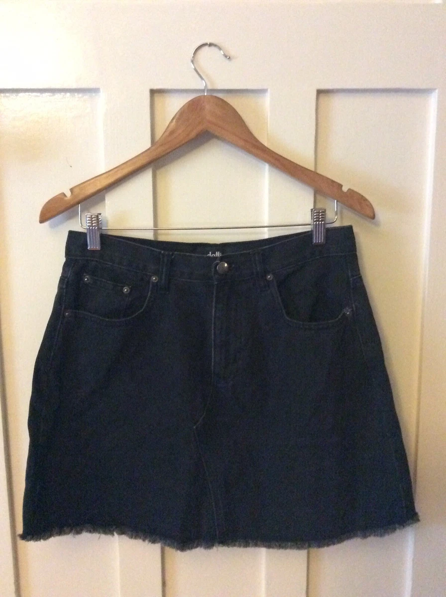 Black denim top skirt dotti