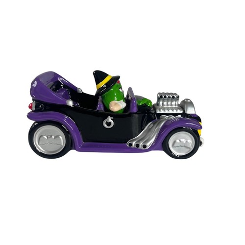 Plato de caramelo de coche Hot Rod de Halloween de M&M's cerámica púrpura negro galería 2003 - Imagen 3 de 10