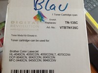 Toner TN-135C FüR Brother Blau Hl 4040CN 4050CDN Dcp 9040CN Mfc 9440CN 9450CDN