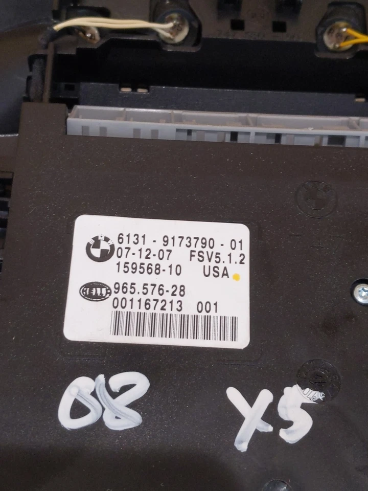 Unidad de consola superior BMW X5 2007-2014 bronceada con interruptor de techo corredizo 6319173790 OEM Foto 4 de 4
