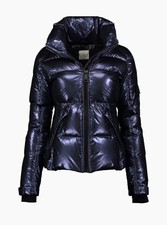 Sam. Freestyle Down Nylon Puffer Jacket Metallic Blue Small